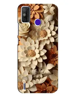 Чохол для TECNO Spark Power 2 (LC8) з картинкою «Бежевий флористичний декор» Чохол для TECNO Spark Power 2 (LC8) з картинкою «Бежевий флористичний декор»