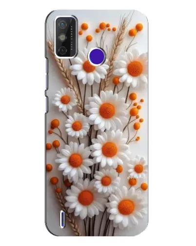 Чохол для TECNO Spark Power 2 (LC8) з картинкою «Білі сухоцвіти»