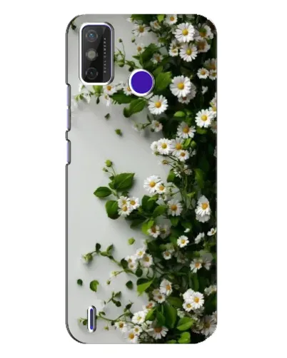 Чохол для TECNO Spark Power 2 (LC8) з картинкою «Гілка дрібних білих квітів»