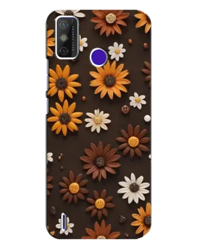 Чохол для TECNO Spark Power 2 (LC8) з картинкою «Візерунок з маленьких соняшників»