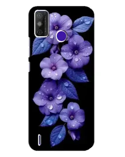 Чохол для TECNO Spark Power 2 (LC8) з картинкою «Фіолетові квіти з росою»