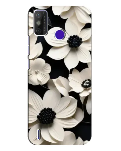 Чохол для TECNO Spark Power 2 (LC8) з картинкою «Об'ємні білі квіти»