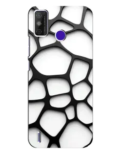 Чохол для TECNO Spark Power 2 (LC8) з картинкою «Біла об'ємна сітка»