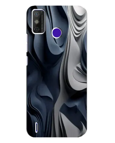 Чохол для TECNO Spark Power 2 (LC8) з картинкою «Об'ємні сині складки»