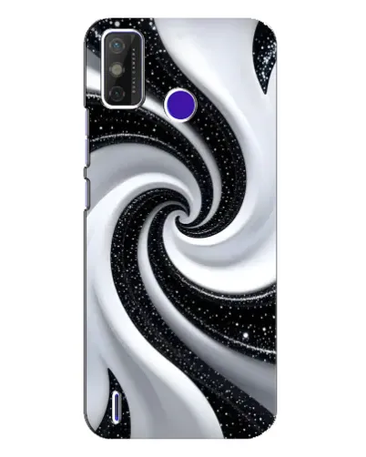 Чохол для TECNO Spark Power 2 (LC8) з картинкою «Чорно-біла спіраль»