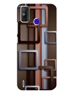 Чохол для TECNO Spark Power 2 (LC8) з картинкою «Коричневі об'ємні квадрати» Чохол для TECNO Spark Power 2 (LC8) з картинкою «Коричневі об'ємні квадрати»