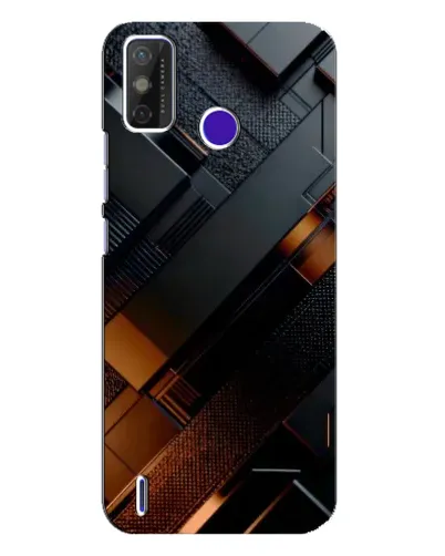 Чохол для TECNO Spark Power 2 (LC8) з картинкою «Чорні геометричні блоки»
