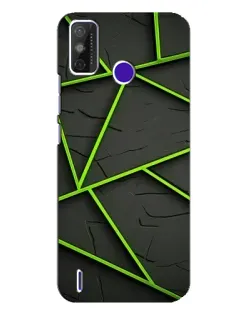 Чохол для TECNO Spark Power 2 (LC8) з картинкою «Зелені геометричні лінії»