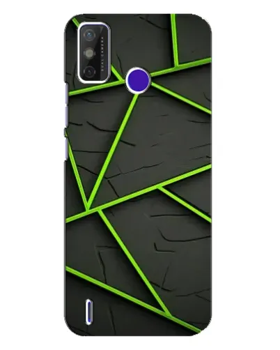 Чохол для TECNO Spark Power 2 (LC8) з картинкою «Зелені геометричні лінії»