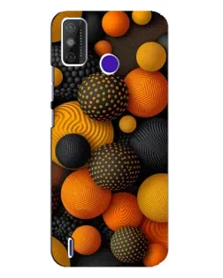 Чохол для TECNO Spark Power 2 (LC8) з картинкою «Об'ємні помаранчеві сфери»