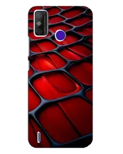 Чохол для TECNO Spark Power 2 (LC8) з картинкою «Червона глянцева сітка»