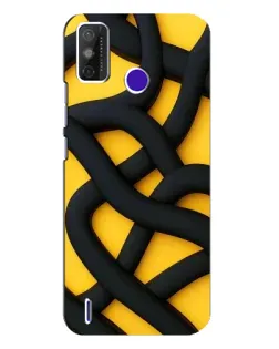 Чохол для TECNO Spark Power 2 (LC8) з картинкою «Чорне жовте переплетення»