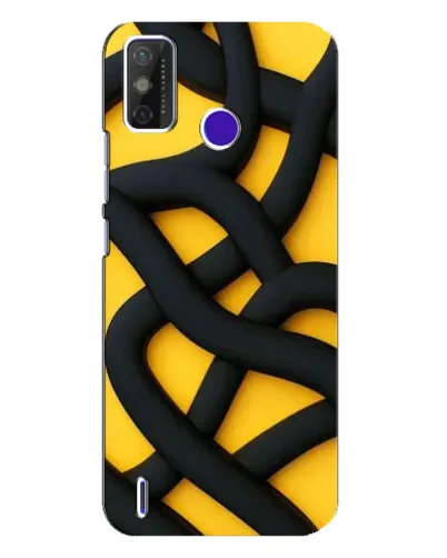 Чохол для TECNO Spark Power 2 (LC8) з картинкою «Чорне жовте переплетення»