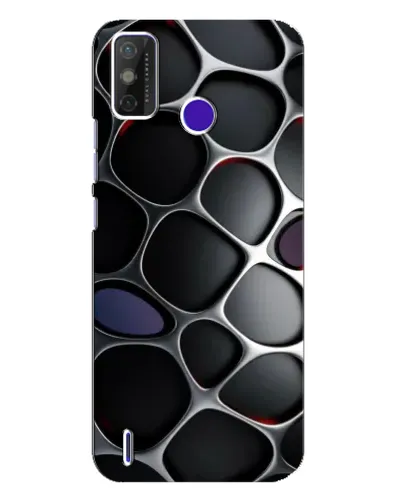 Чохол для TECNO Spark Power 2 (LC8) з картинкою «Об'ємна темна решітка»