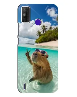 Чохол для TECNO Spark Power 2 (LC8) з картинкою «Капібара на морі»