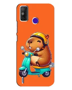 Чохол для TECNO Spark Power 2 (LC8) з картинкою «Капібара на скутері»