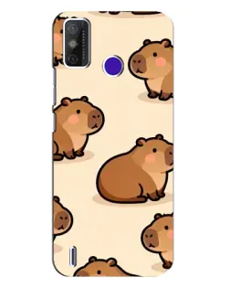Чохол для TECNO Spark Power 2 (LC8) з картинкою «Паттерн милих капібар»
