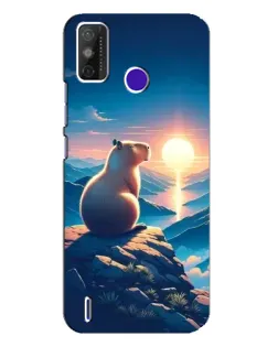 Чохол для TECNO Spark Power 2 (LC8) з картинкою «Захід сонця з капібарою»