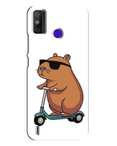 Чохол для TECNO Spark Power 2 (LC8) з картинкою «Капібара на самокаті»