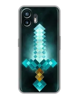 Чехол для TECNO Spark Slim с картинкой «Алмазный меч неон»