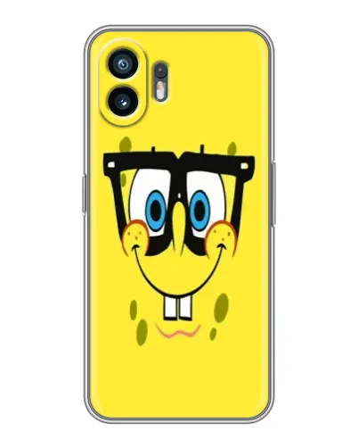 Чехол для TECNO Spark Slim с картинкой «Минималистичный Спанч Боб» Чехол для TECNO Spark Slim с картинкой «Минималистичный Спанч Боб»