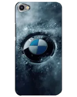 Чехол для Meizu U20 с картинкой «Логотип BMW — лед»