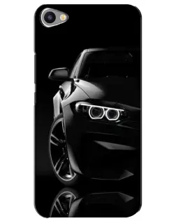 Чехол для Meizu U20 с картинкой «Черная BMW — профиль»