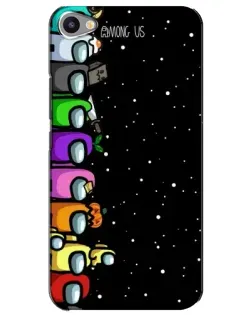Чехол для Meizu U20 с картинкой «Команда Among Us»