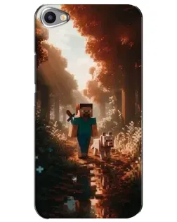 Чехол для Meizu U20 с картинкой «Стив в лесу»