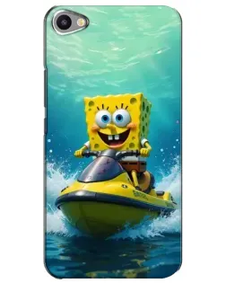 Чохол для Meizu U20 з картинкою «Спанч Боб на гідроциклі»