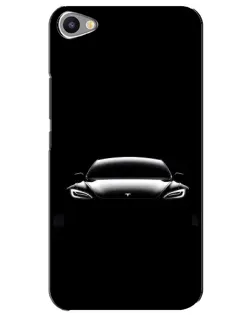 Чохол для Meizu U20 з картинкою «Фари Tesla Night»