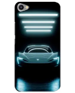 Чохол для Meizu U20 з картинкою «Tesla в неоні»