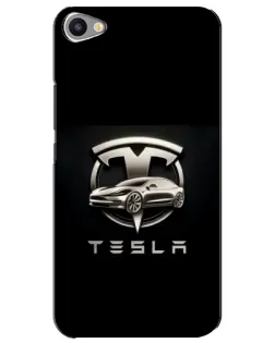 Чохол для Meizu U20 з картинкою «Tesla — срібне авто»
