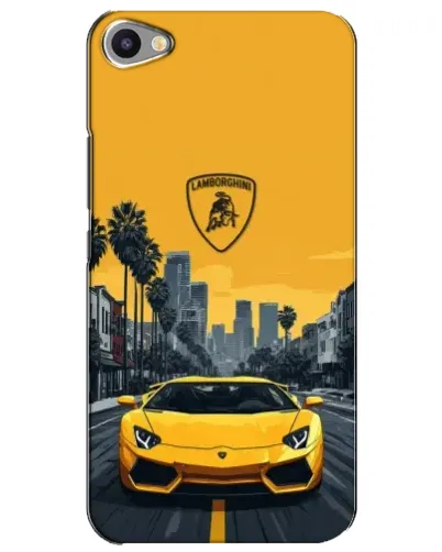 Чохол для Meizu U20 з картинкою «Жовтий Lamborghini місто»