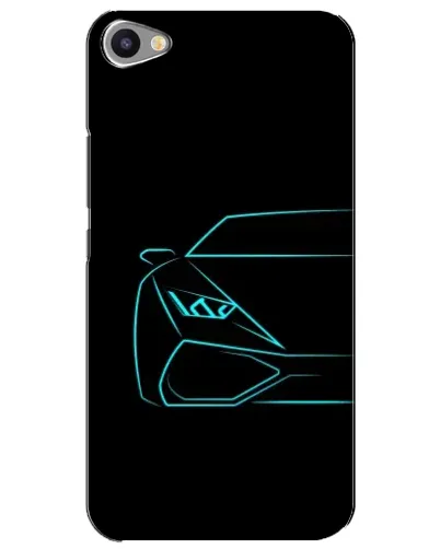 Чохол для Meizu U20 з картинкою «Блакитний силует Lamborghini»