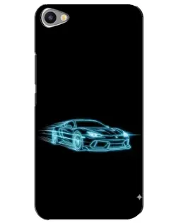 Чохол для Meizu U20 з картинкою «Неоновий контур Lamborghini»