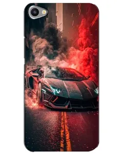 Чохол для Meizu U20 з картинкою «Lamborghini червоний дим»