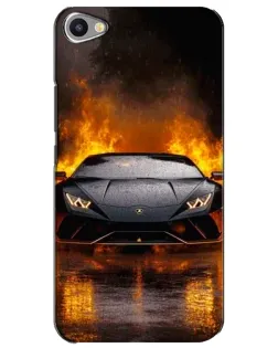 Чохол для Meizu U20 з картинкою «Lamborghini у вогні»