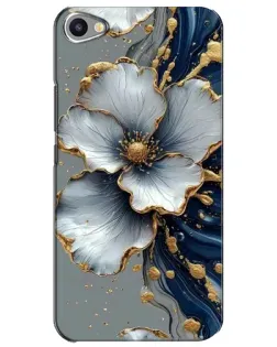 Чехол для Meizu U20 с картинкой «Белый цветок и золотой флюид» Чехол для Meizu U20 с картинкой «Белый цветок и золотой флюид»