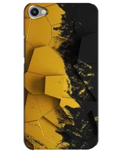 Чехол для Meizu U20 с картинкой «Золотые осколки геометрии»