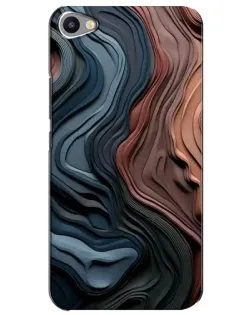 Чехол для Meizu U20 с картинкой «Цветные волны каньона»