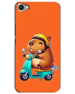 Чехол для Meizu U20 с картинкой «Капибара на скутере»