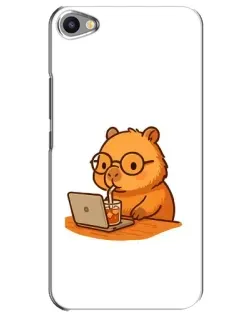 Чехол для Meizu U20 с картинкой «Капибара с ноутбуком»