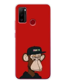 Чехол для Ulefone Note 10 с картинкой «Bored Ape — красный фон»