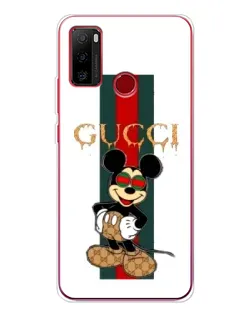 Чохол для Ulefone Note 10 з картинкою «Міккі Маус Gucci — смуги»