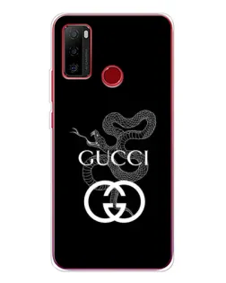 Чохол для Ulefone Note 10 з картинкою «Gucci — срібна змія»