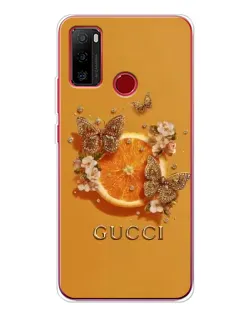 Чохол для Ulefone Note 10 з картинкою «Gucci — золоті метелики»