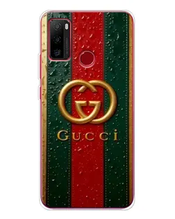 Чохол для Ulefone Note 10 з картинкою «Gucci — фірмова смуга та золото»