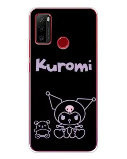Чехол для Ulefone Note 10 с картинкой «Kuromi — черный минимализм»