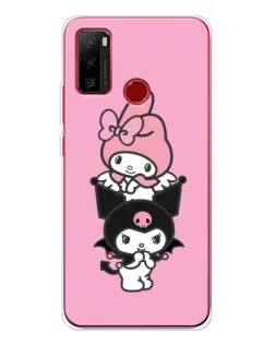 Чехол для Ulefone Note 10 с картинкой «Трио My Melody и Kuromi»